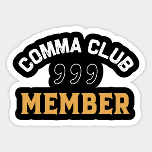 Comma Club Member Sticker